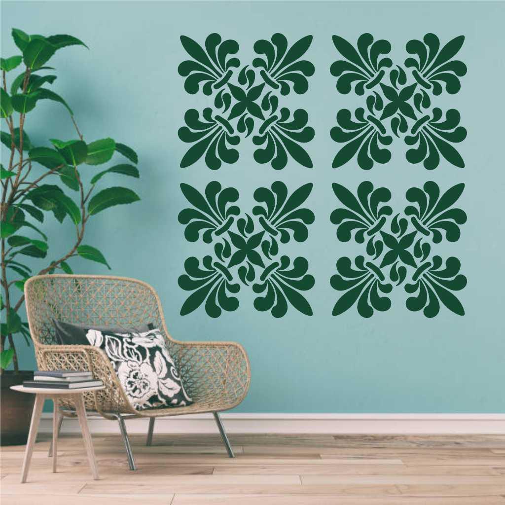 Patel Tile Reusable Stencil for Canvas and wall painting.ID#159