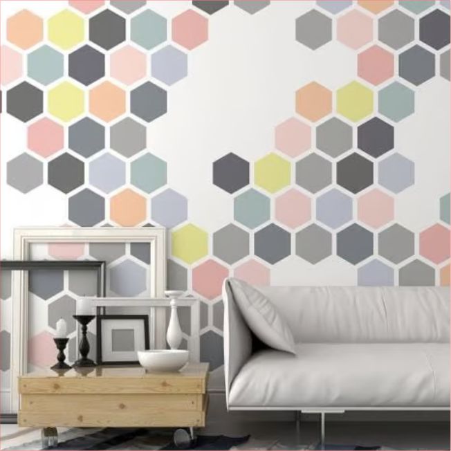 Hexagano Mini Pattern Stencil , Wall Stencils For wall Painting Airbrush Painting Art Cake Spray Mold DIY Decor Crafts Canvas.ID#181