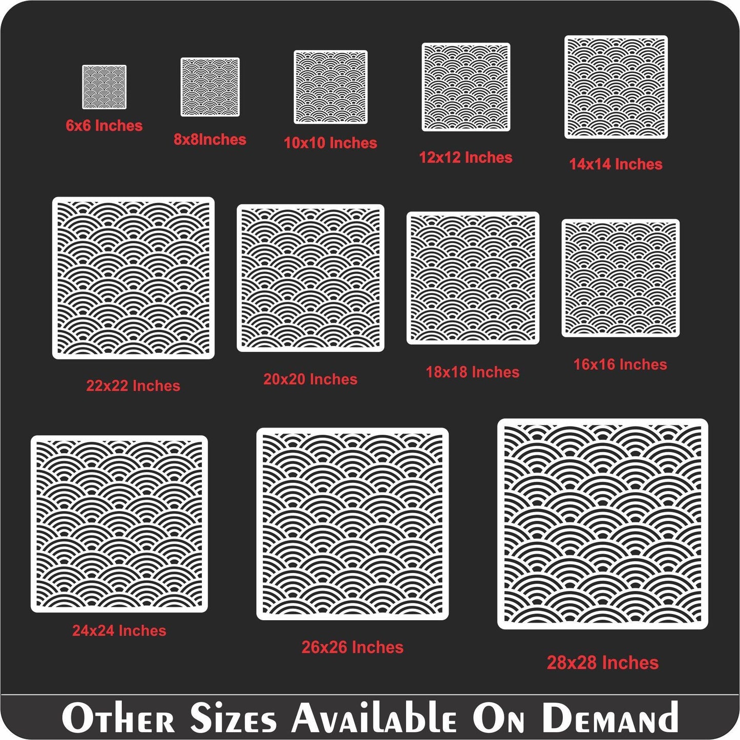 Seamless Pattern Reusable Stencil For Canvas And Wall Painting.ID#204