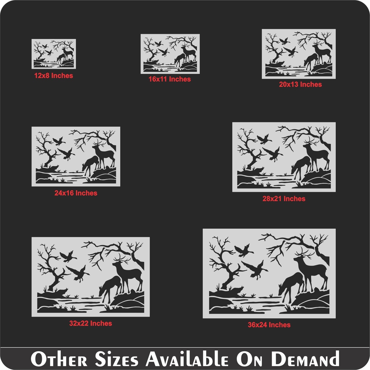 Buck Deer Drinking Stencil Wall Painting Scrapbook Coloring Embossing Album Decorative Template.ID #284