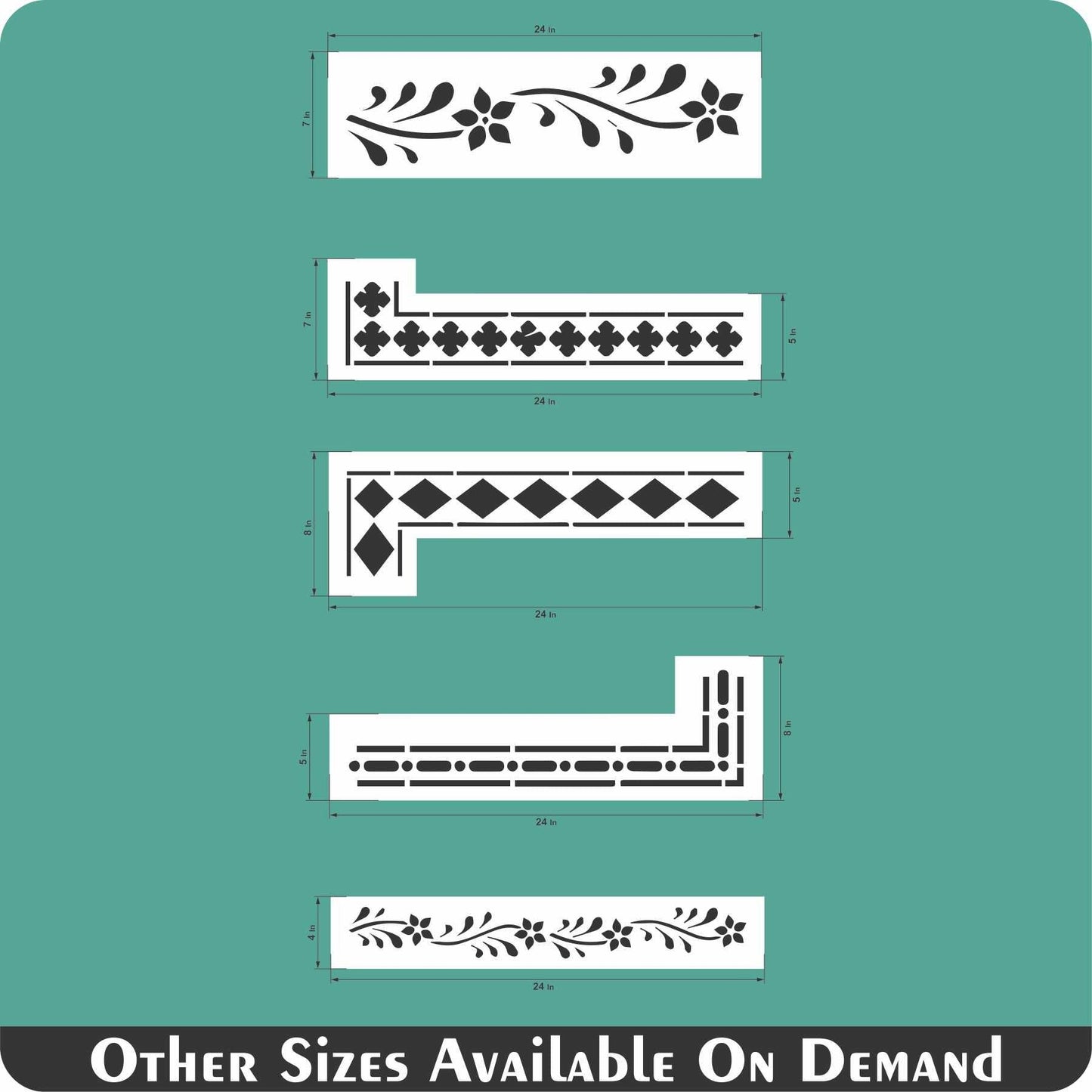 Indian Inlay (furniture and fabric) Reusable Stencil For Canvas And Wall Painting.ID#340