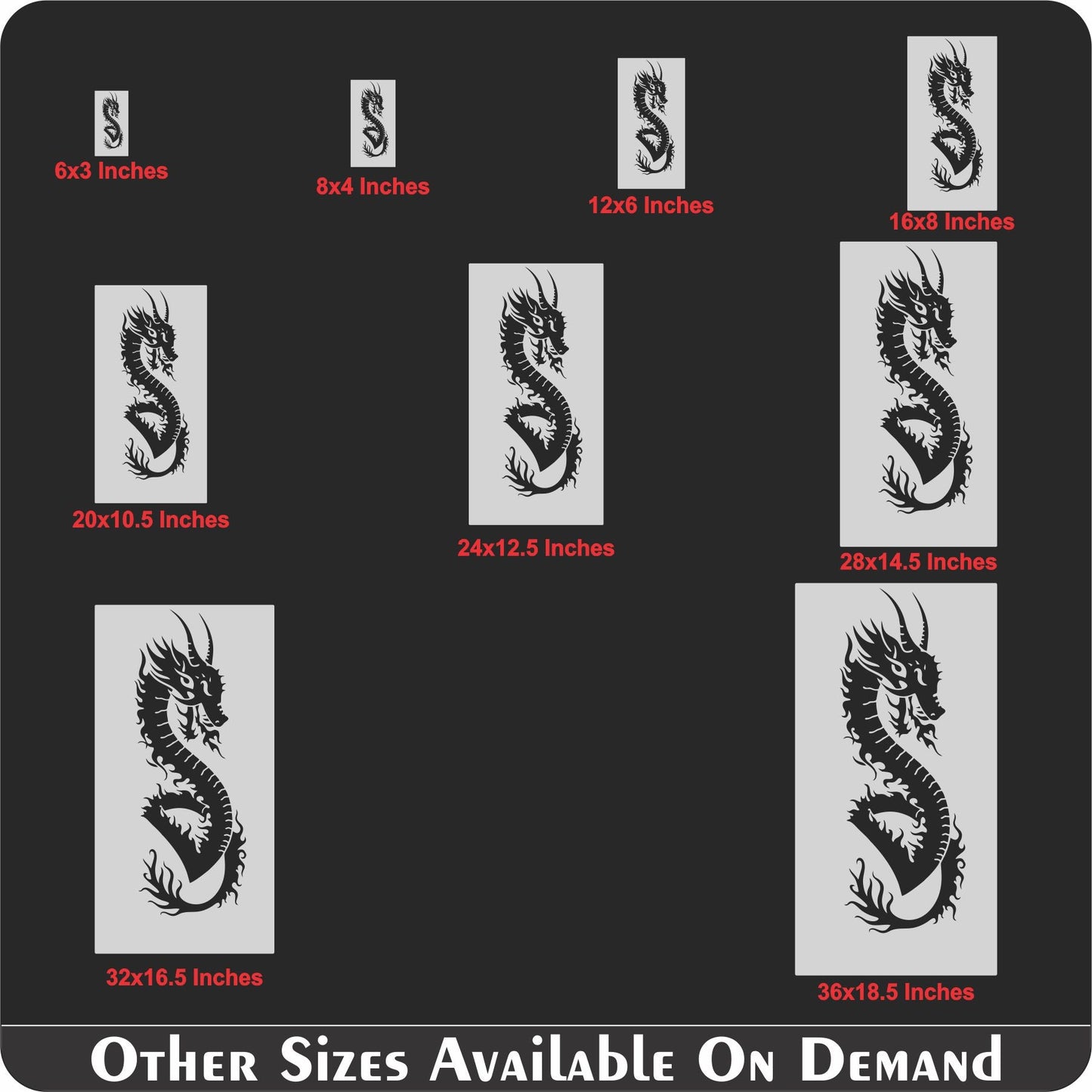 Dragons Reusable Stencil Reusable Stencil For Canvas And Wall Painting.ID# 392
