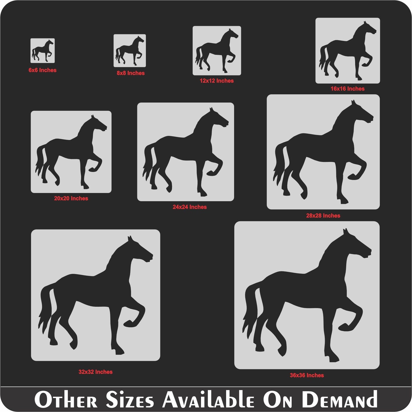 Horse Reusable Stencil For Canvas And Wall Painting.ID #395