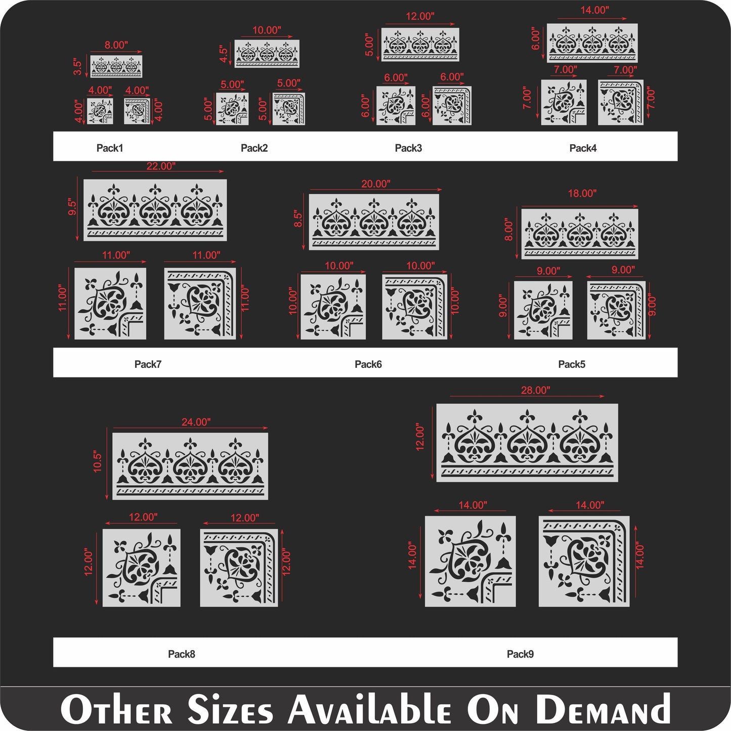 Indian Inlay(furniture and fabric) Reusable Stencil For Canvas And Wall Painting.ID #458