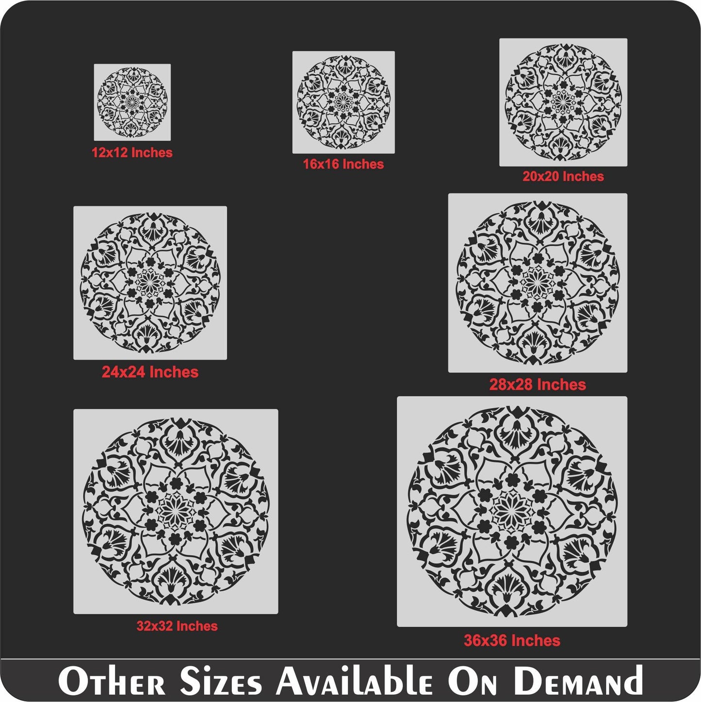 Mandala Stencil For Canvas And Wall Painting, Scrapbook Coloring Embossing, Wood, Furniture Home. ID #498