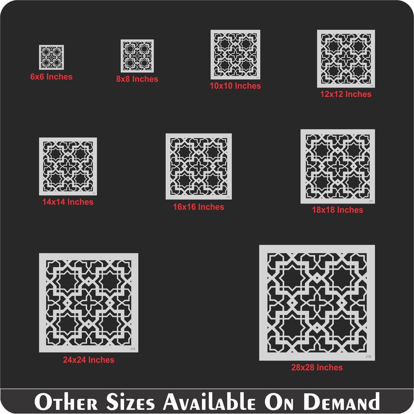 Islamic Geometric Pattern Stencils Painting Scrapbook Coloring Embossing Album Decorative Template. ID #578 – ID# 232