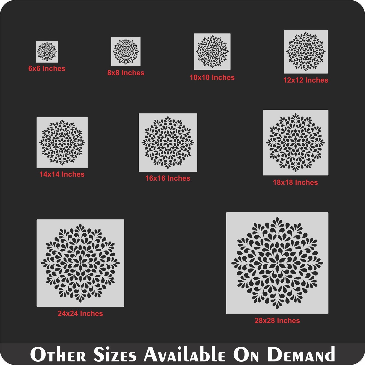 Symmetrical Mandala Painting Wall Stencils for Home Wall Decor.ID#590 – ID# 249