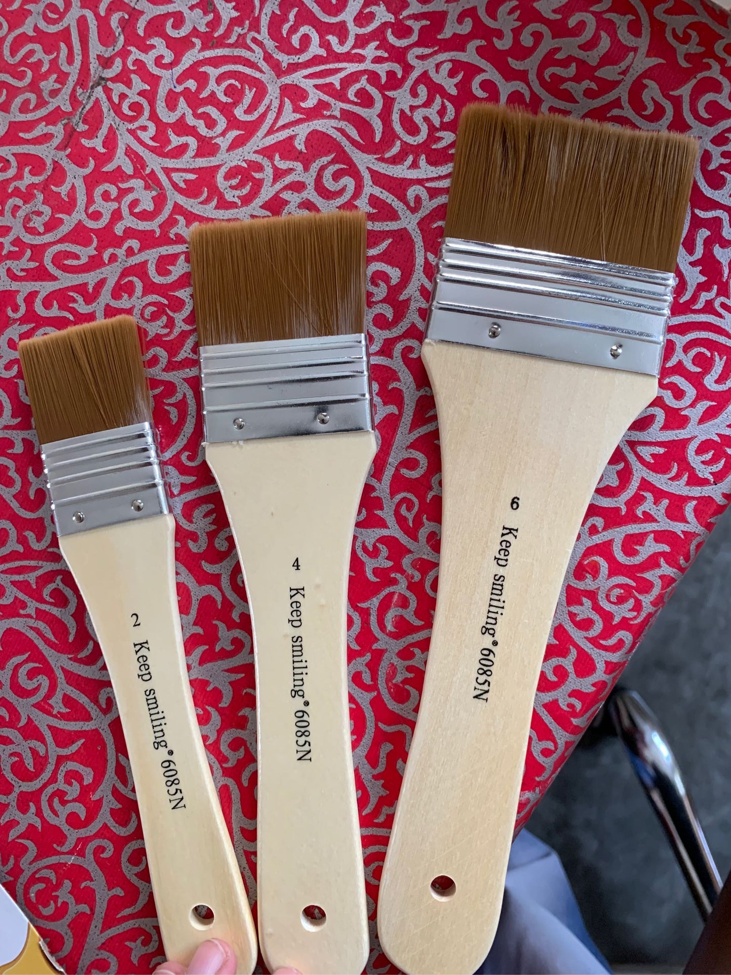 3 Pcs- Original High Quality Keep Smiling Gesso Wide Soft Brushes Set