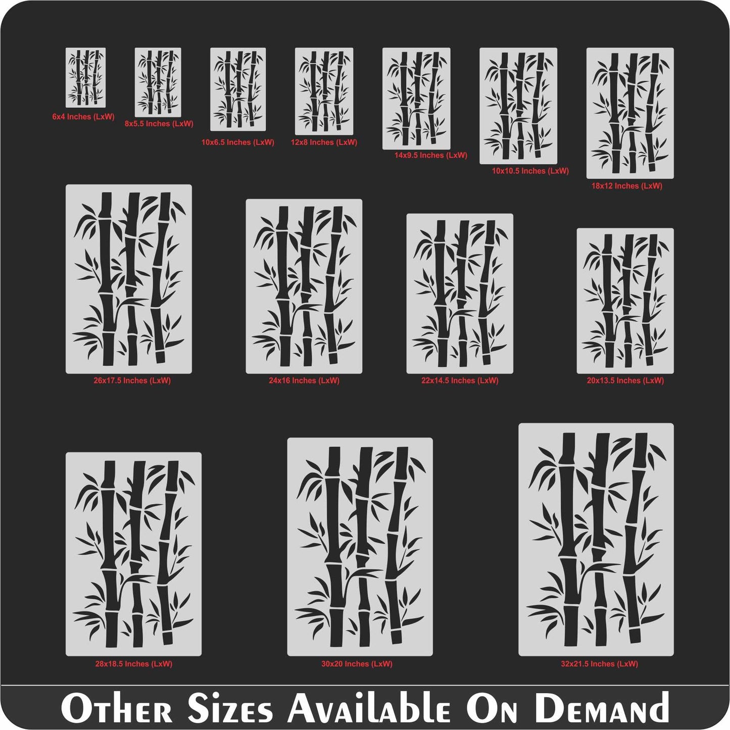 Bambo Plant Stencil Painting Scrapbook Coloring Embossing Album Decor Template. ID #626 – ID# 219