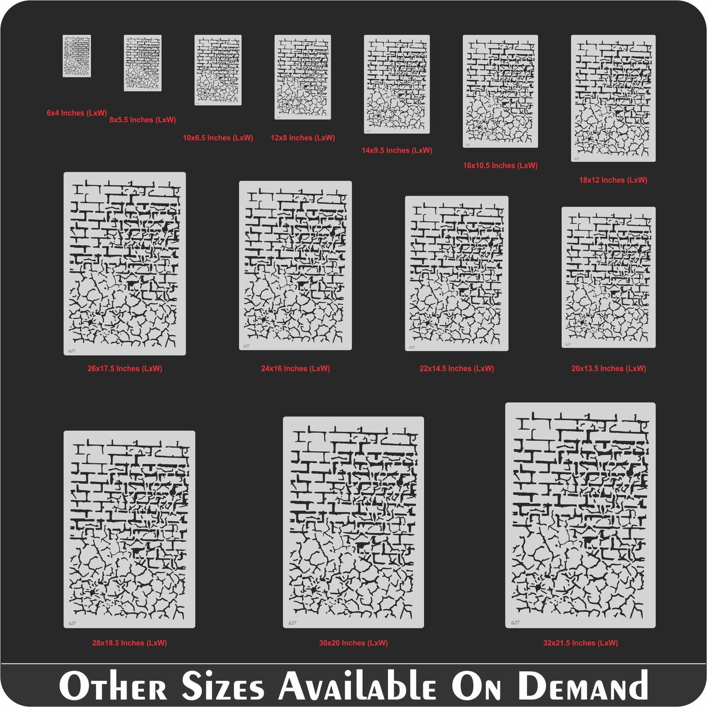 Craket and Brick Stencil Painting Scrapbook Coloring Embossing Album Decor Template. ID #627 – ID# 218