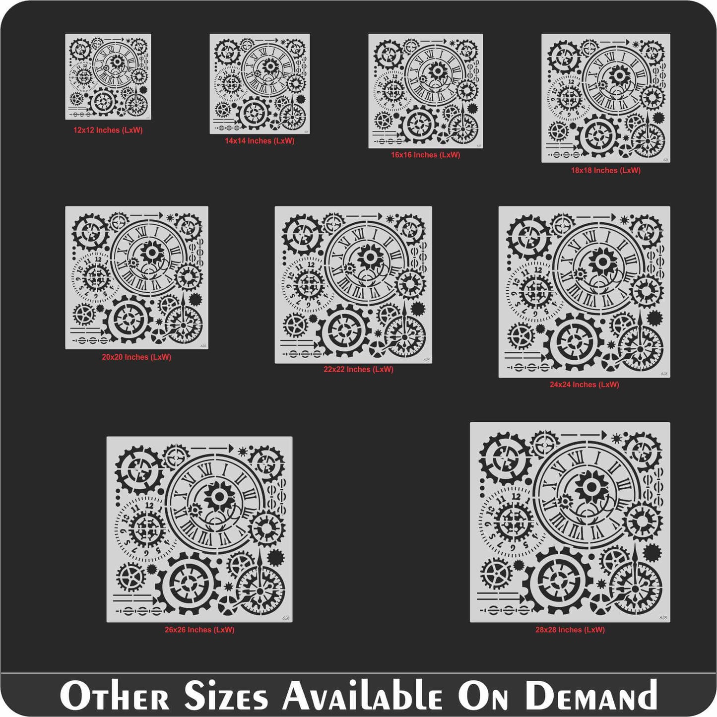 Steampunk Gear Clock Stencils Wall Painting Scrapbook Coloring Embossing Album Decorative Template ID# 628 – ID# 217