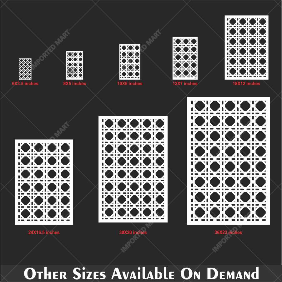 Geometric Grid Lattice Stencil for Wall, Wood & Decor – Reusable Islamic-Inspired Pattern – ID# 145