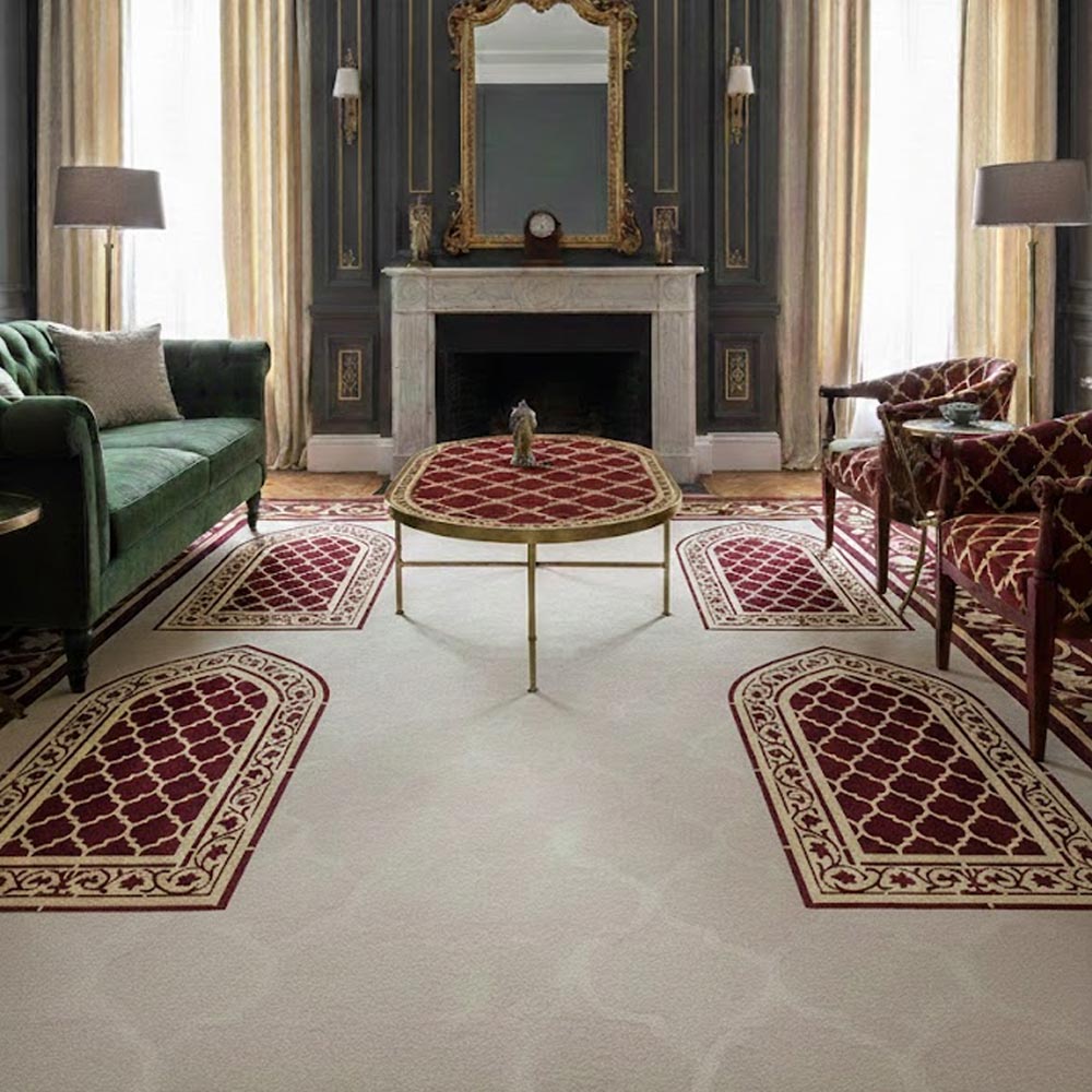 Royal Carpet Stencil – Geometric & Floral Wall, Furniture & Floor Art – ID# 709