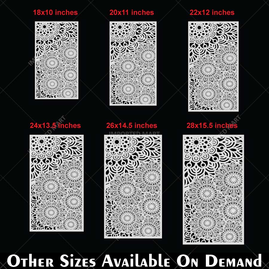 Zen Bloom Mandala Montage Stencil for Walls, Furniture & Canvas – Floral Layered Pattern Design – ID# 739