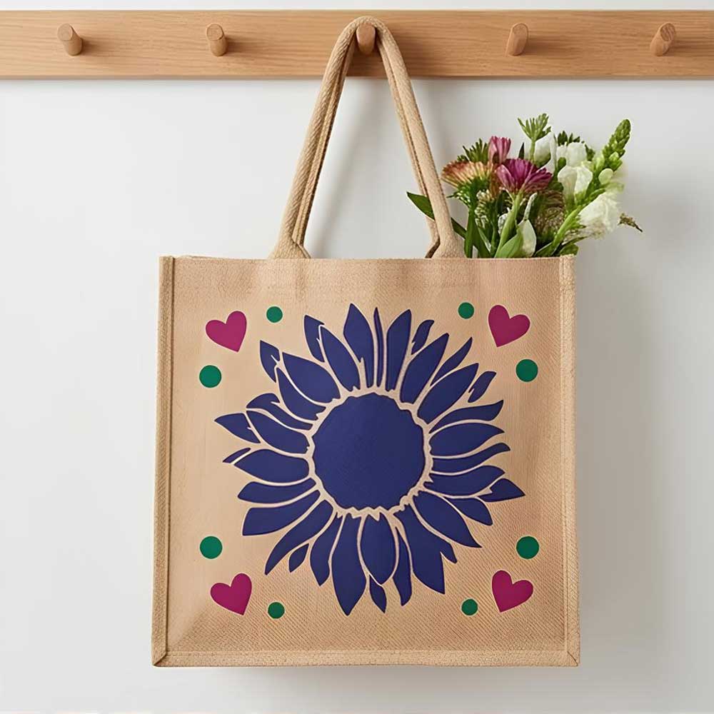 Sunflower Stencil for Walls, Wood & Fabric Art – Floral Botanical Design – ID# 19