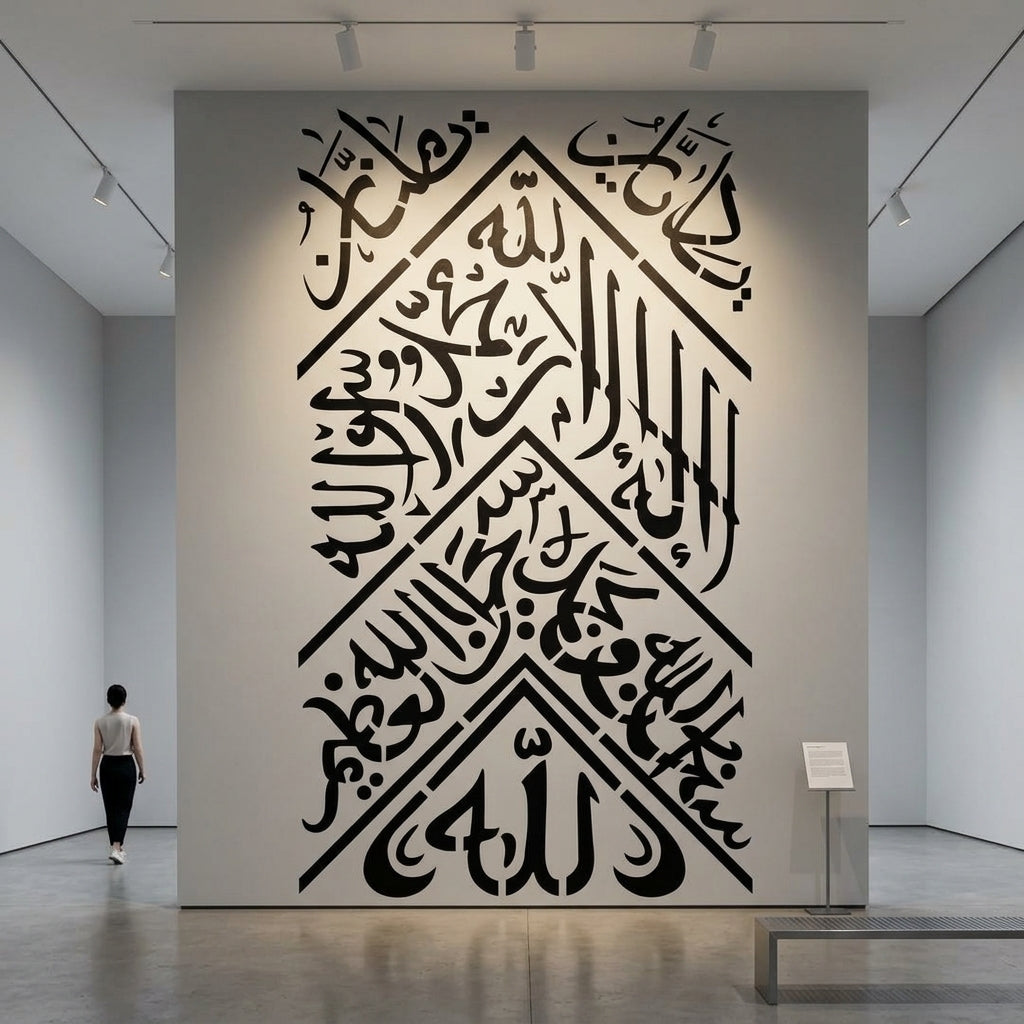 Kiswa Cover Calligraphy Islamic Reusable Stencil for Canvas and wall painting.– ID# 254