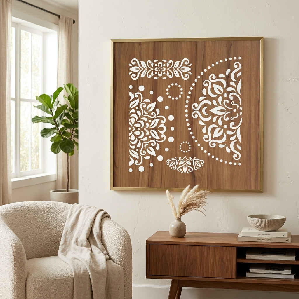 Mandala Reusable Stencil For Canvas And Wall Painting.ID# 454
