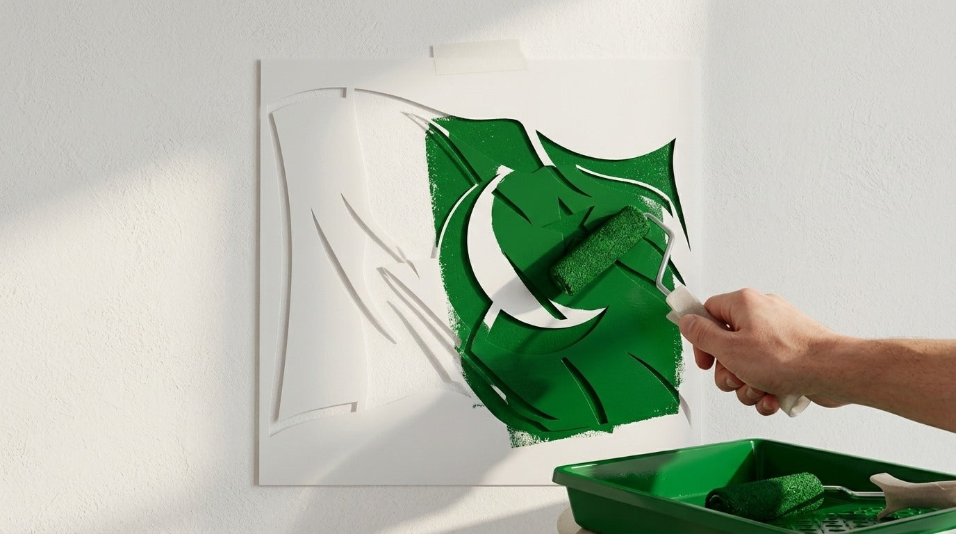 Pakistan Flag Stencil Reusable Flag Stencil ID # 1947