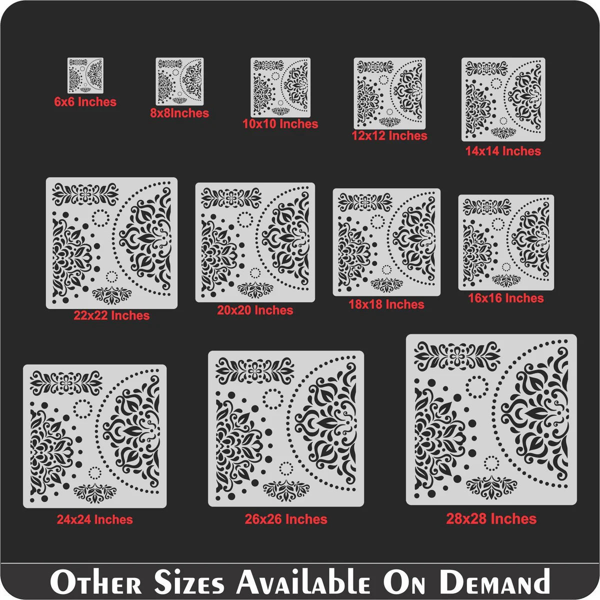 Mandala Reusable Stencil For Canvas And Wall Painting.ID# 454