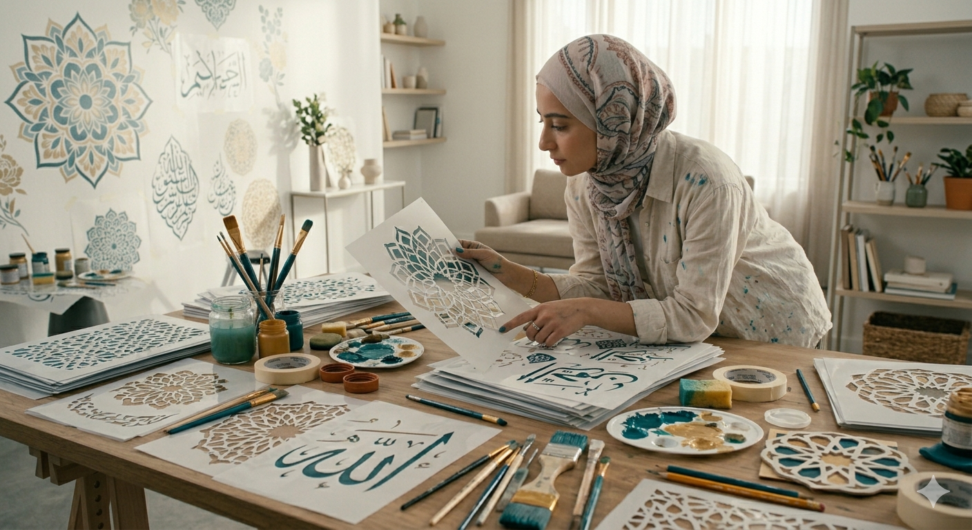 Get curated stencil packs designed for creative DIY projects. Each pack includes multiple designs for wall painting