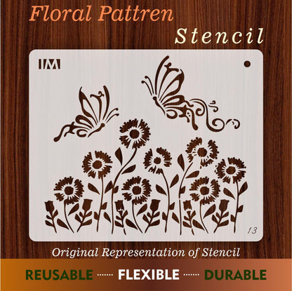 Flower and Butterfly Stencil For wall Painting Airbrush Painting Art Cake Spray Mold DIY Decor Crafts Canvas.ID#13
