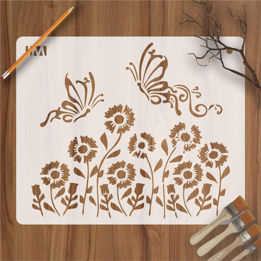 Flower and Butterfly Stencil For wall Painting Airbrush Painting Art Cake Spray Mold DIY Decor Crafts Canvas.ID#13