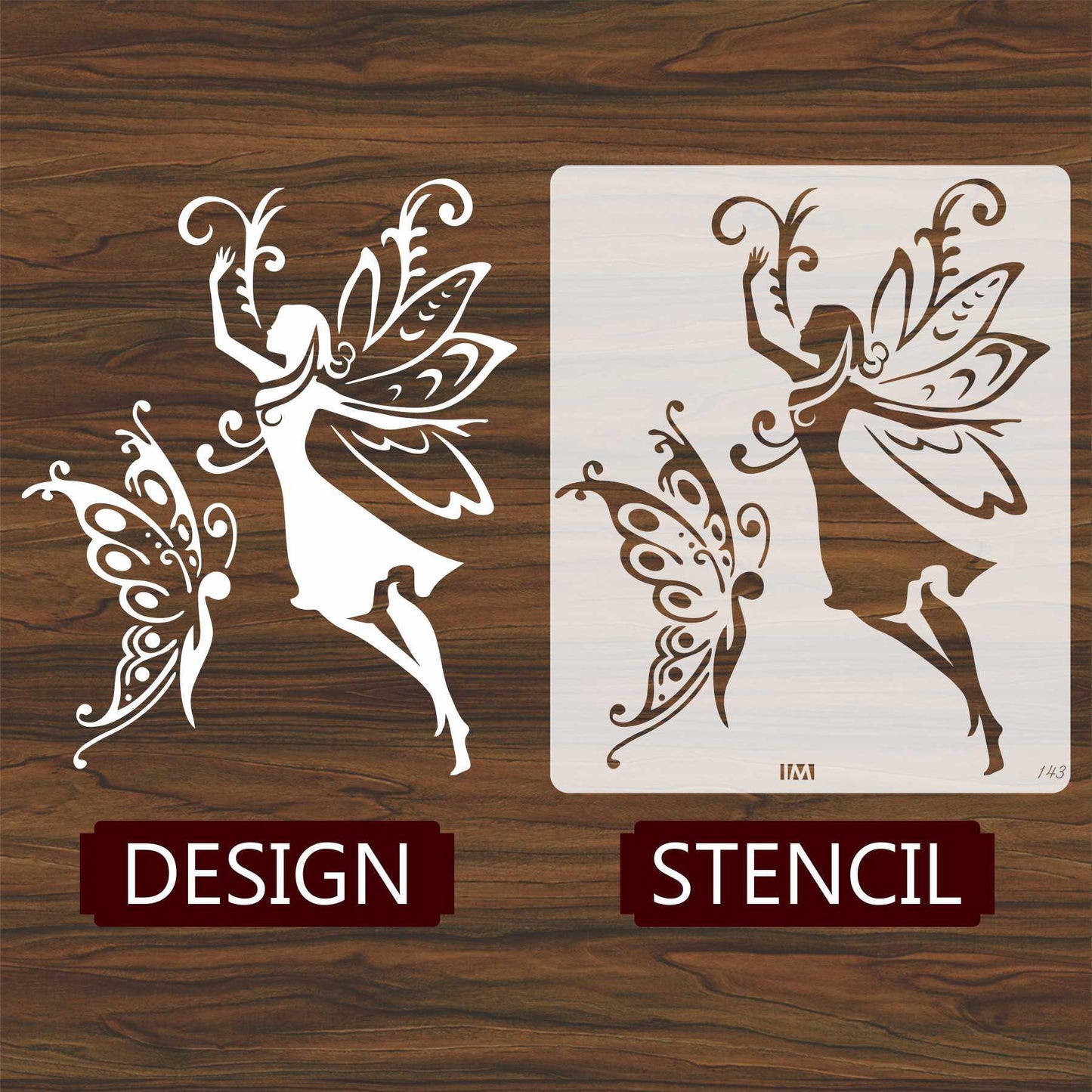 Easy Fairy & Butterfly Reusable Stencil For Canvas And Wall Painting.ID#143