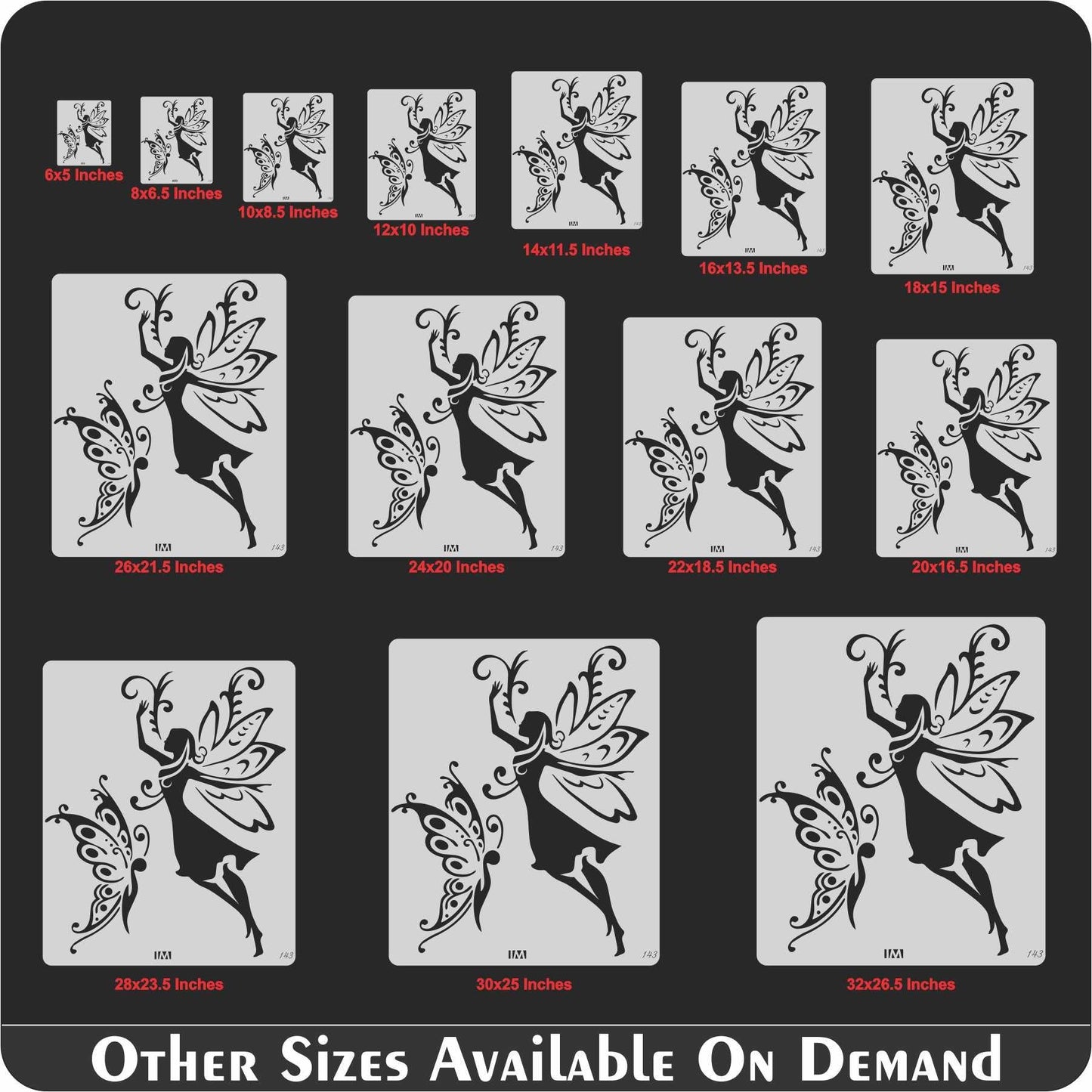 Easy Fairy & Butterfly Reusable Stencil For Canvas And Wall Painting.ID#143