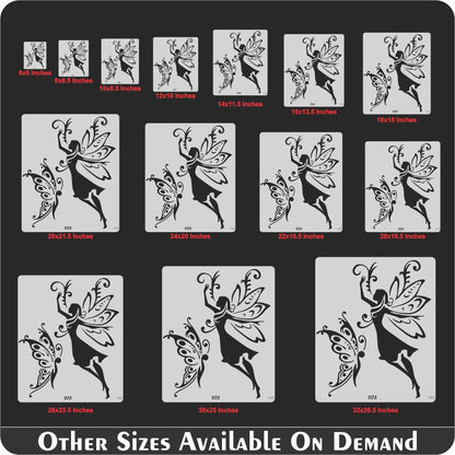 Easy Fairy & Butterfly Reusable Stencil For Canvas And Wall Painting.ID#143