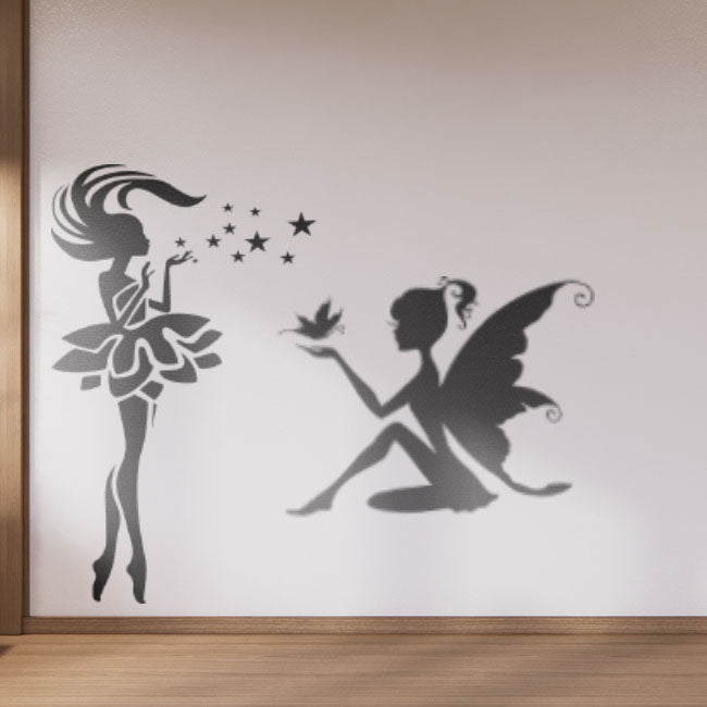 Grite Butterfly Wing Fairy Reusable Stencil For Canvas And Wall Painting.ID#144