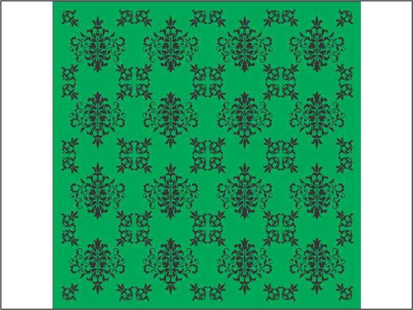 Damask Motif Reusable Stencil for Canvas and wall painting.ID#152