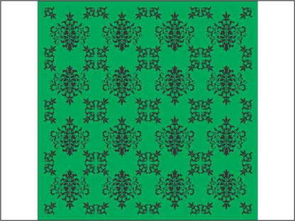 Damask Motif Reusable Stencil for Canvas and wall painting.ID#152