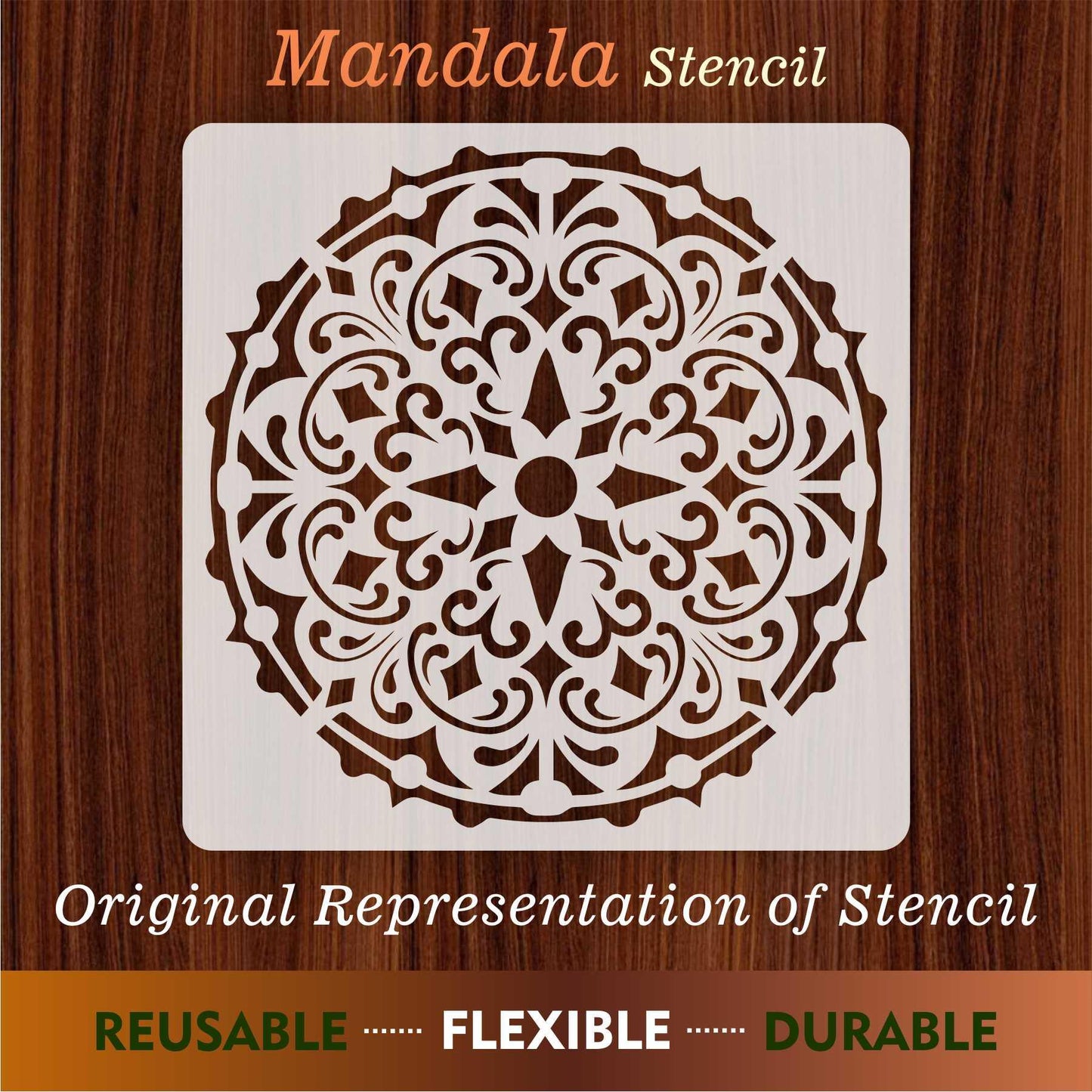 Mandala Reusable Stencil for Canvas and wall painting.ID#157