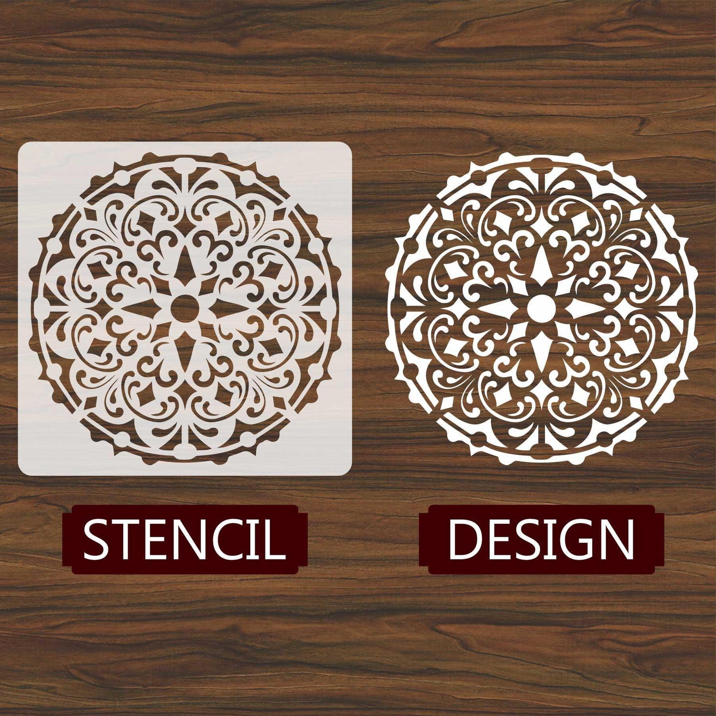 Mandala Reusable Stencil for Canvas and wall painting.ID#157