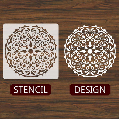 Mandala Reusable Stencil for Canvas and wall painting.ID#157