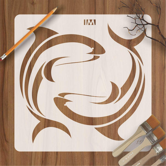 Bottlenose Dolphin Reusable Stencil for Canvas and wall painting.ID#158