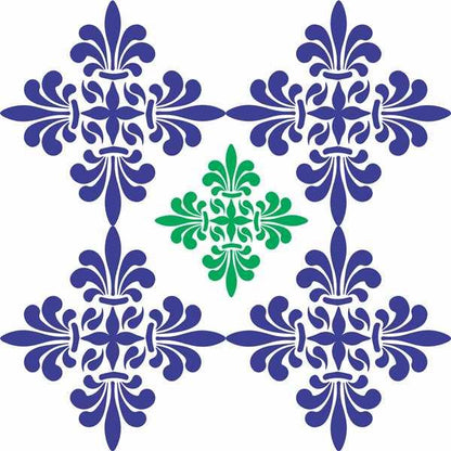 Patel Tile Reusable Stencil for Canvas and wall painting.ID#159