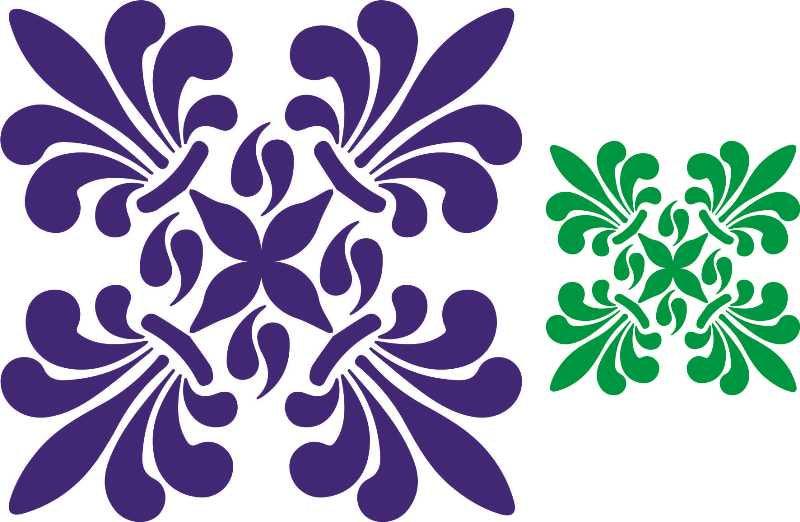 Patel Tile Reusable Stencil for Canvas and wall painting.ID#159