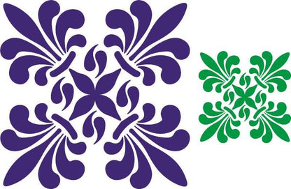Patel Tile Reusable Stencil for Canvas and wall painting.ID#159