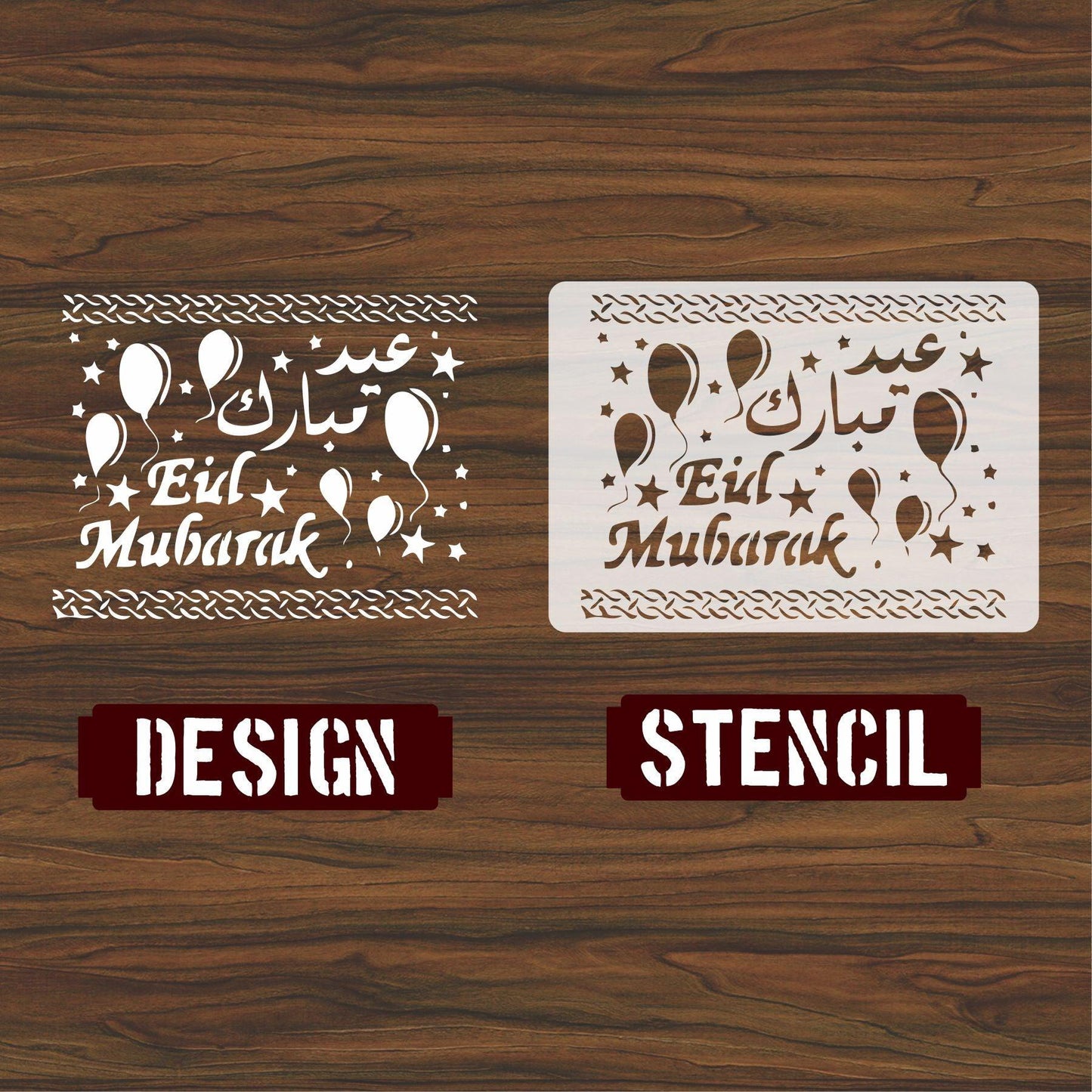 EID MUBARIK Stencil , Wall Stencils For wall Painting Airbrush Painting Art Cake Spray Mold DIY Decor Crafts Canvas.ID#15-1