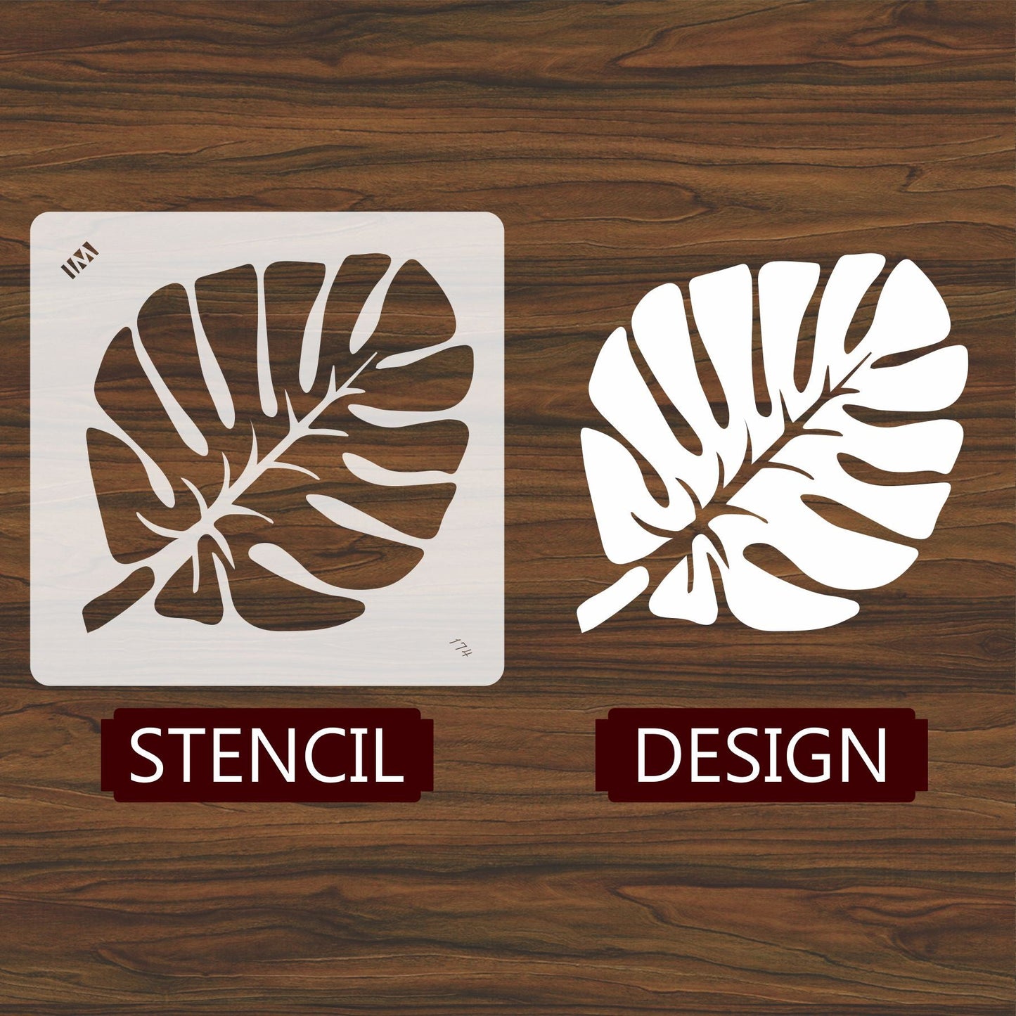 Leaf Reusable Stencil For Canvas And Wall Painting.I– ID# 251