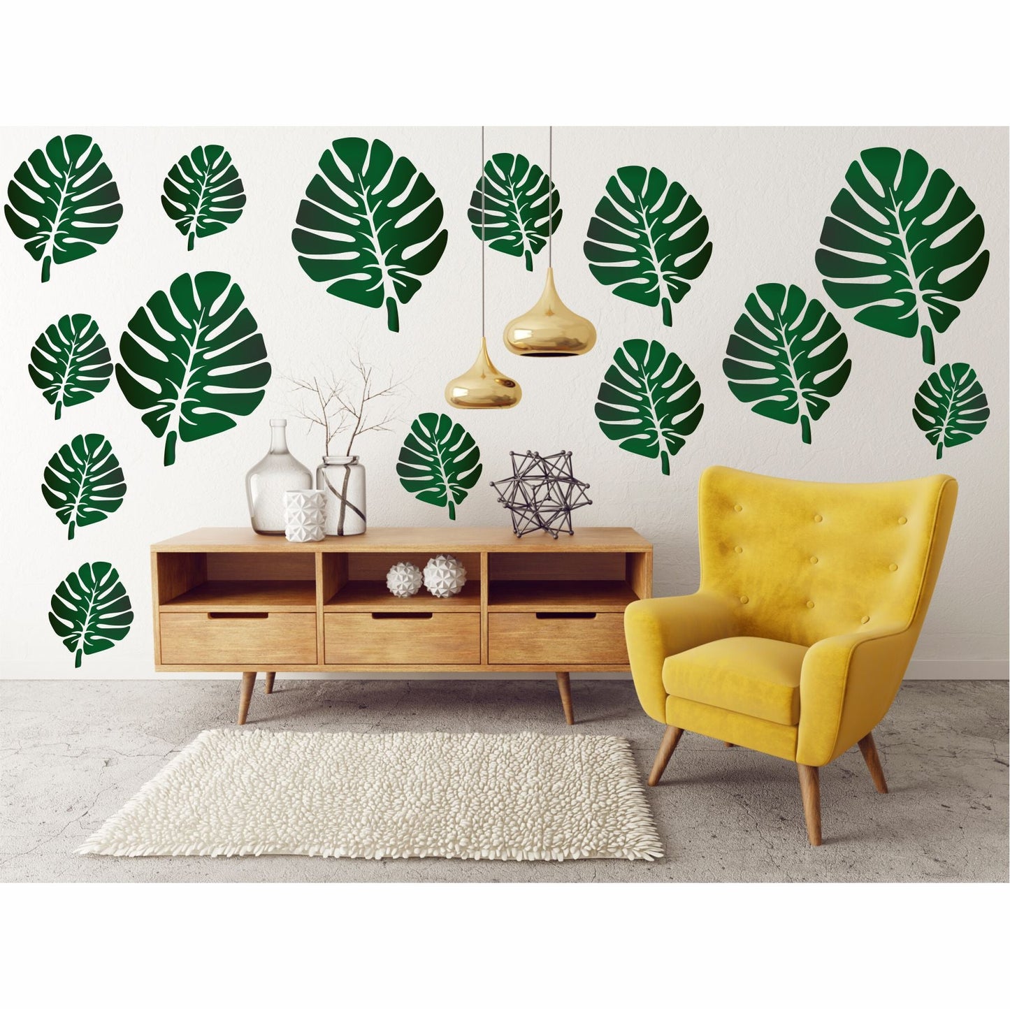Leaf Reusable Stencil For Canvas And Wall Painting.I– ID# 251