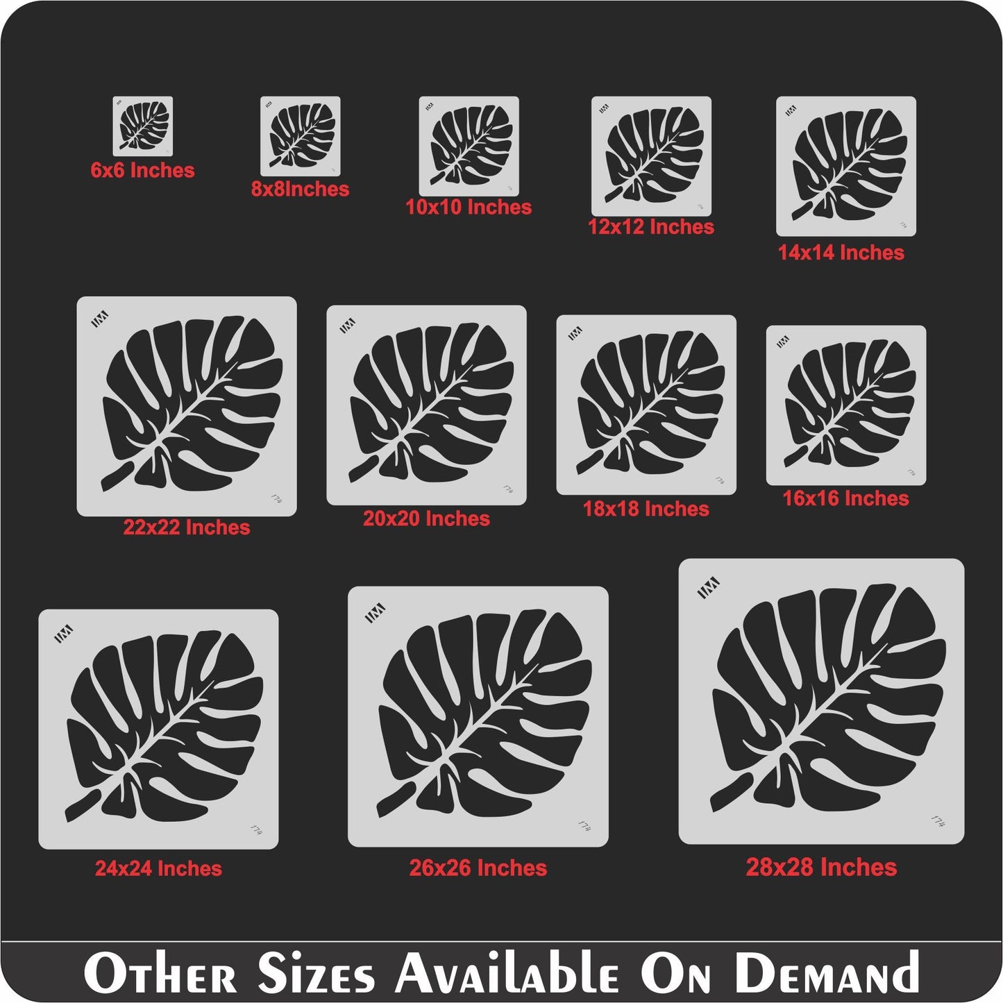 Leaf Reusable Stencil For Canvas And Wall Painting.I– ID# 251