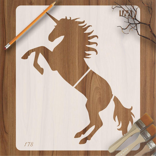 Unicorn Plasma Reusable Stencil For Canvas And Wall Painting.ID#178