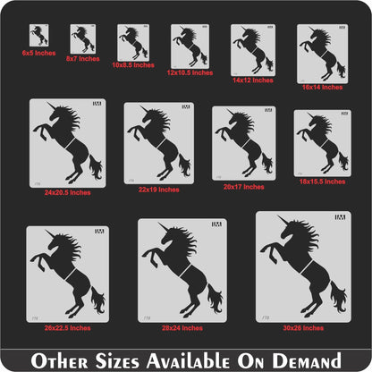 Unicorn Plasma Reusable Stencil For Canvas And Wall Painting.ID#178