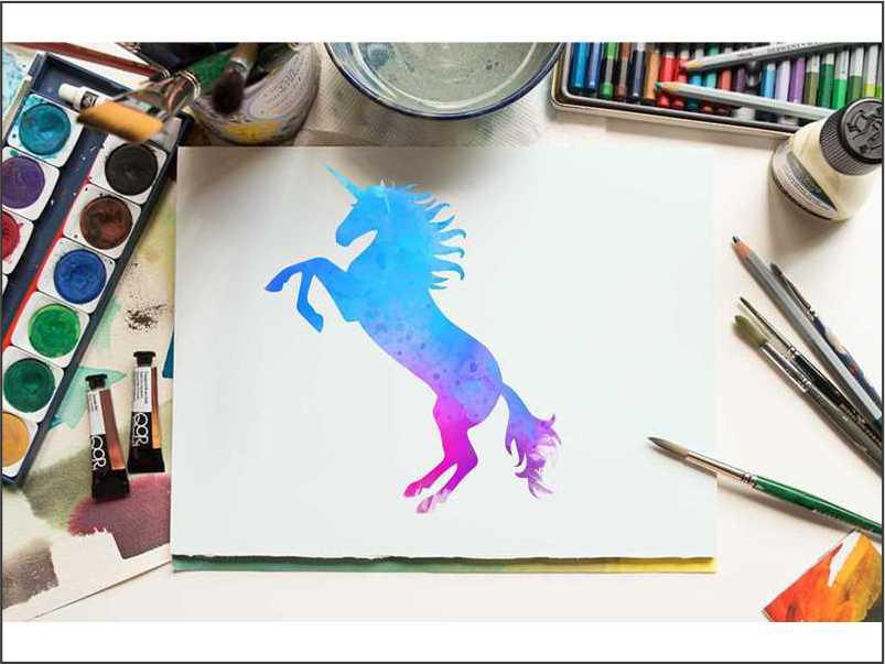 Unicorn Plasma Reusable Stencil For Canvas And Wall Painting.ID#178