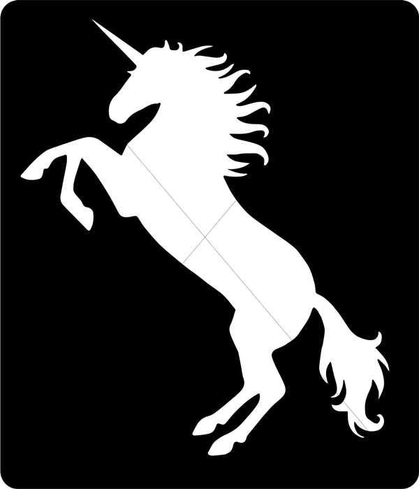 Unicorn Plasma Reusable Stencil For Canvas And Wall Painting.ID#178