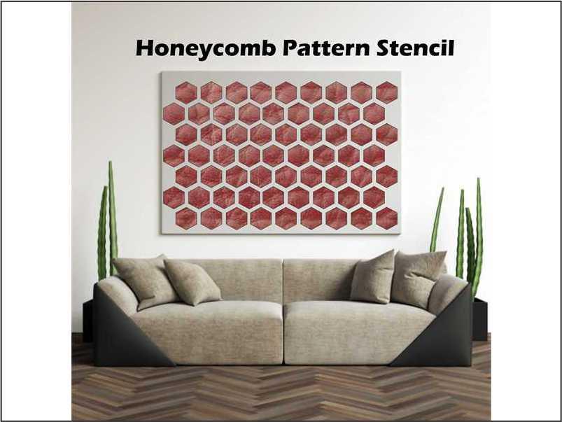 Hexagano Mini Pattern Stencil , Wall Stencils For wall Painting Airbrush Painting Art Cake Spray Mold DIY Decor Crafts Canvas.ID#181