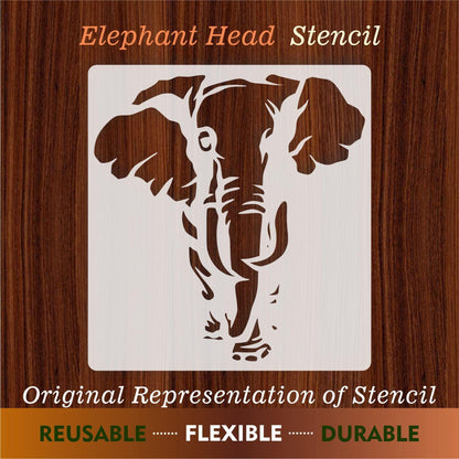 Elephant Reusable Stencil For Canvas And Wall Painting.ID#196