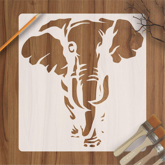 Elephant Reusable Stencil For Canvas And Wall Painting.ID#196